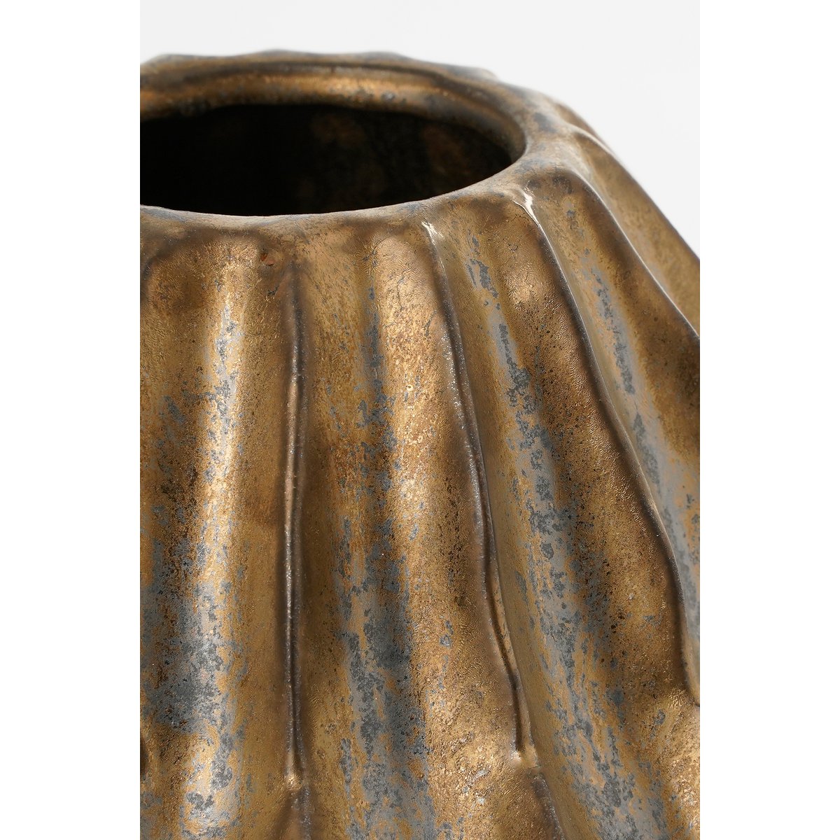 Altea Vase - H28 x Ø25 cm - Ceramic - Bronze