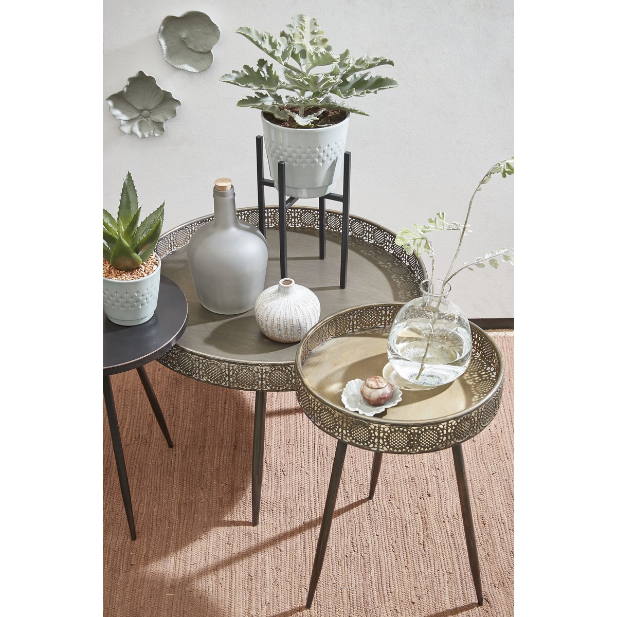 Table basse Lagoon - H46 x Ø70 cm - Métal - Bronze