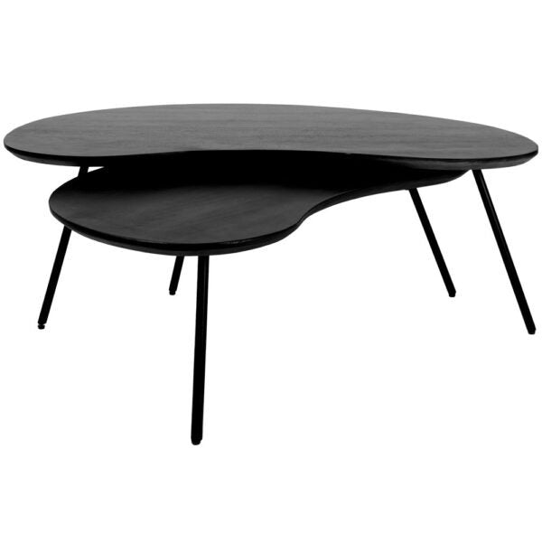 Table basse Ludo Noir – Bio – Lot de 2