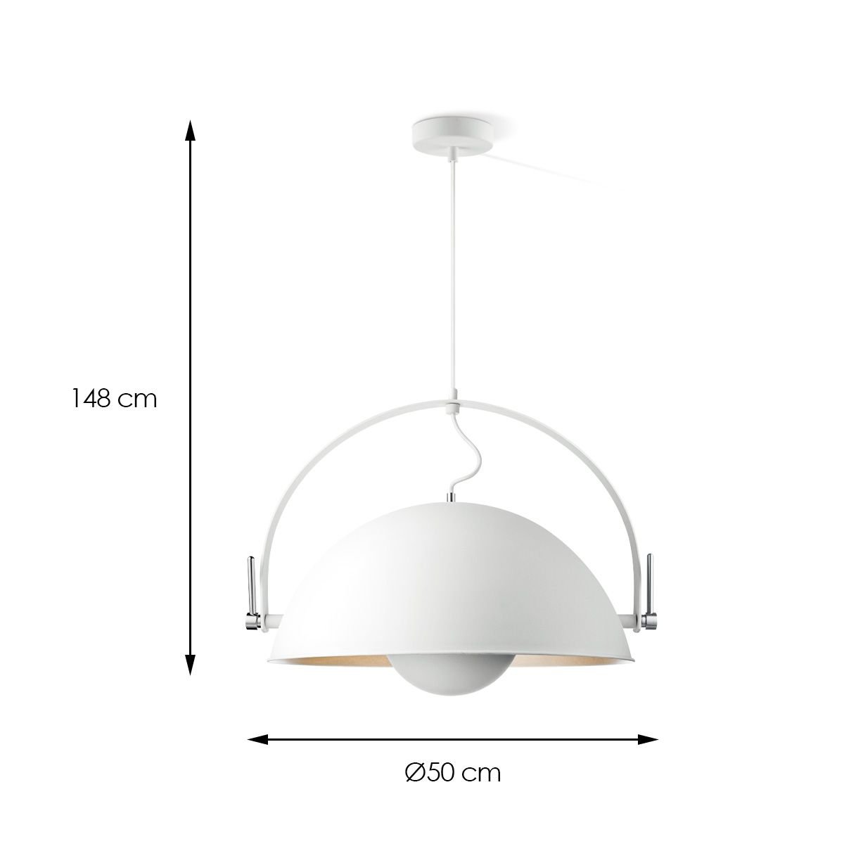 Pendant lamp Fabriq Bow - White - 50x50x148cm
