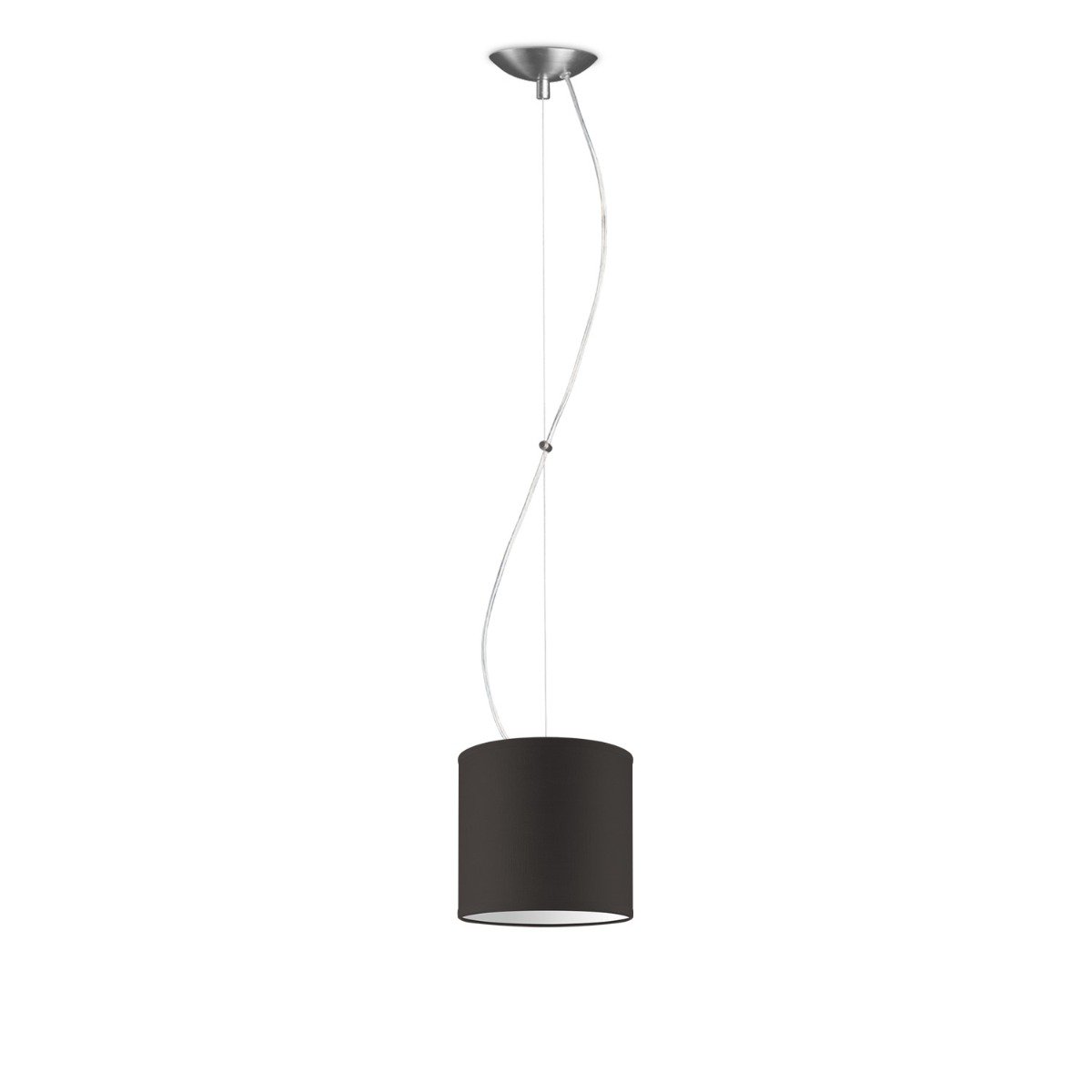 Deluxe pendant lamp with lampshade, E27, chocolate, 16cm