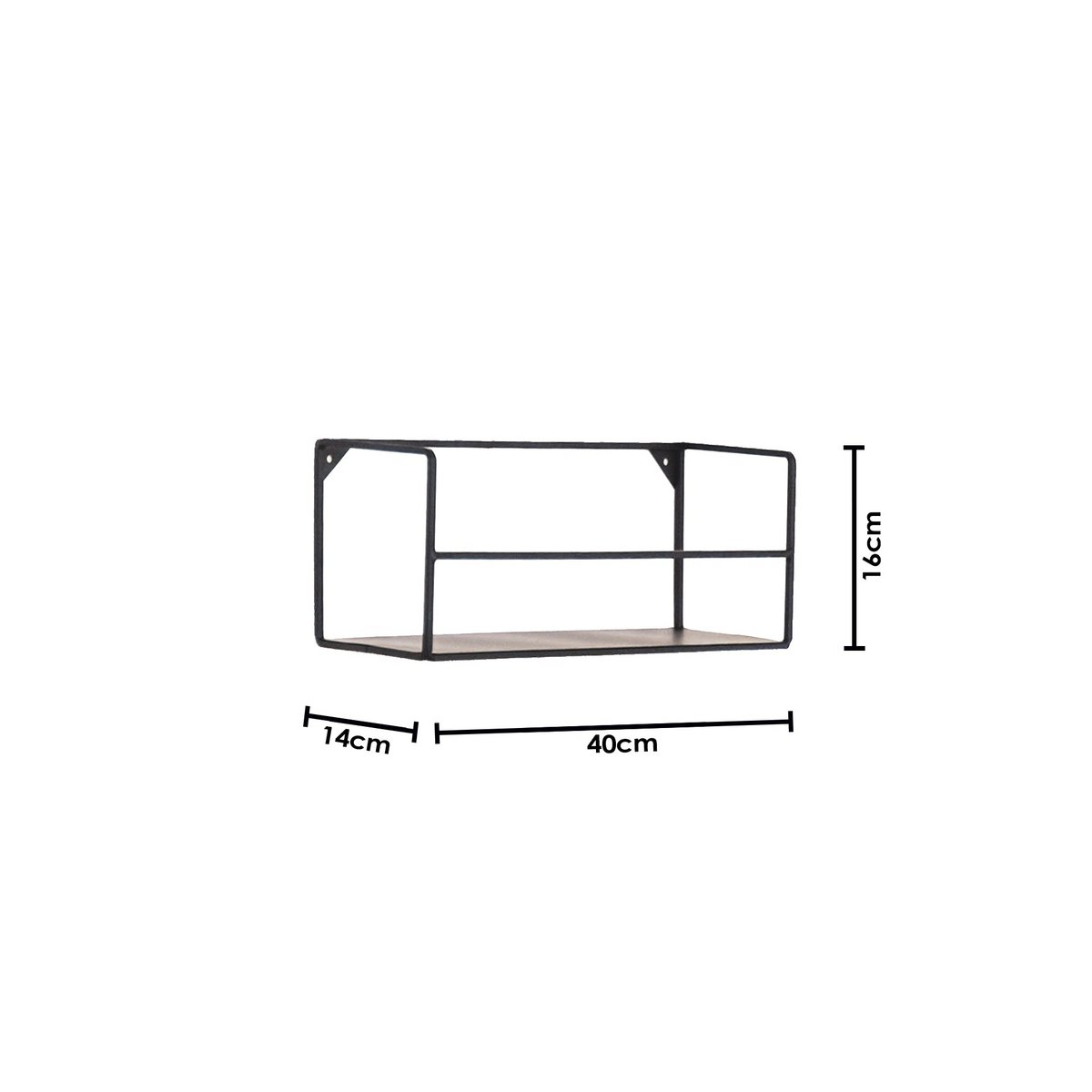 Set van 2 Wandplanken Zwart – Metaal | Housevitamin