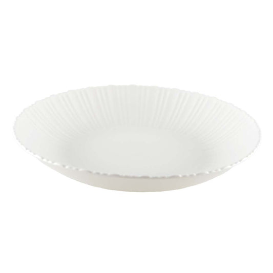 Flora Wit Diep Bord Ø21 cm – Porselein