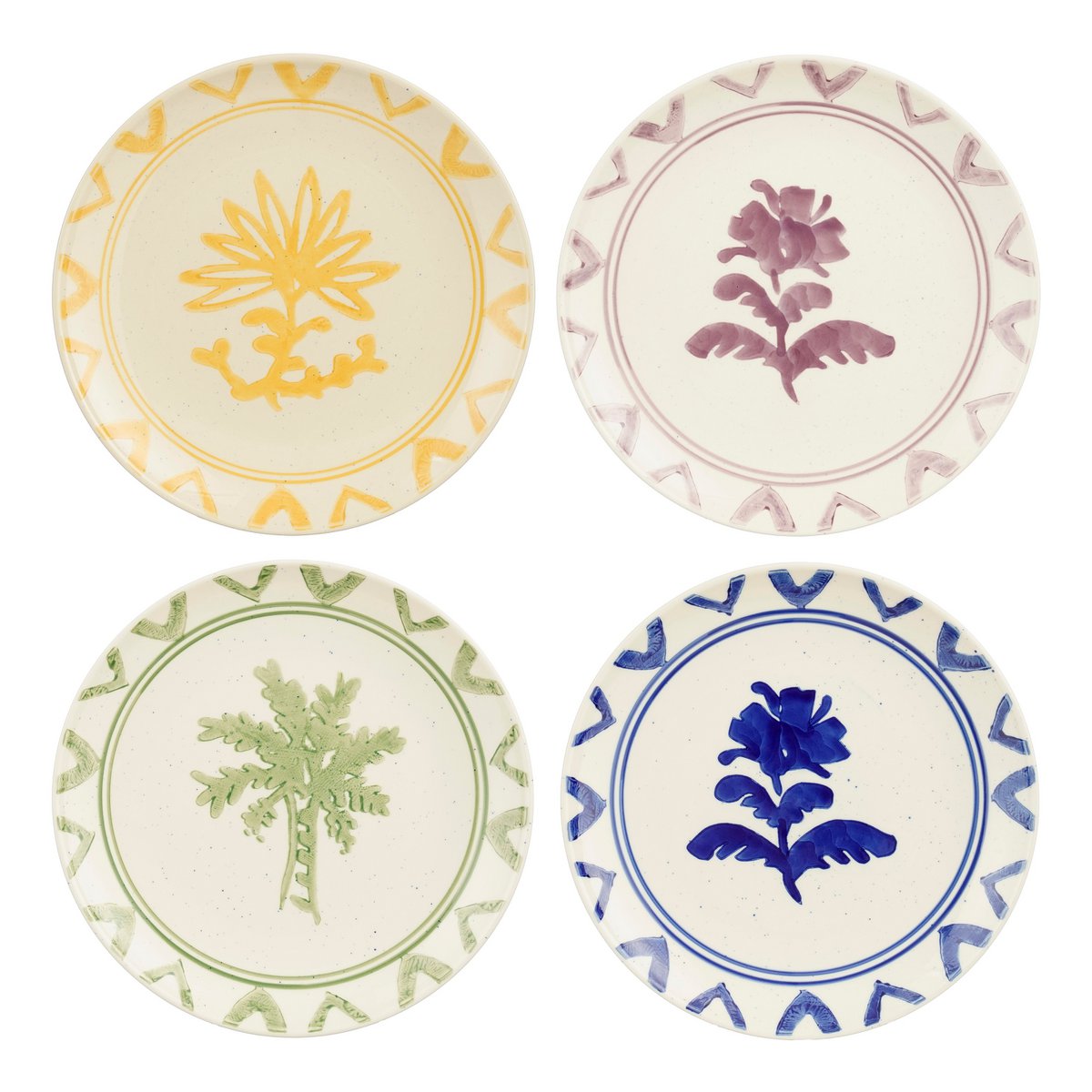 Clayton Dinerbord  - Set van 4 - Groen, Blauw, Geel, Lila |woon-meubel.nl