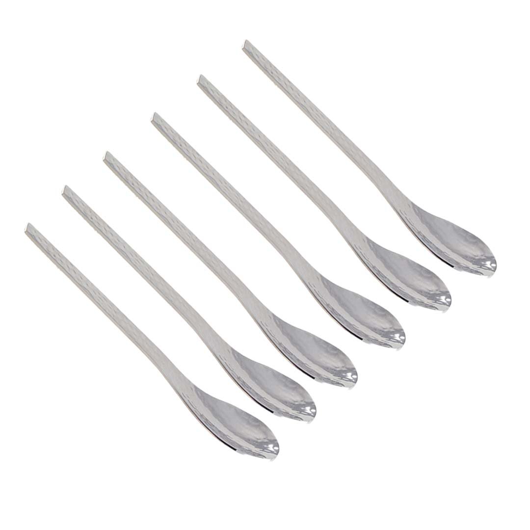 Zilveren Gehamerde Theelepels – Set van 6 |woon-meubel.nl