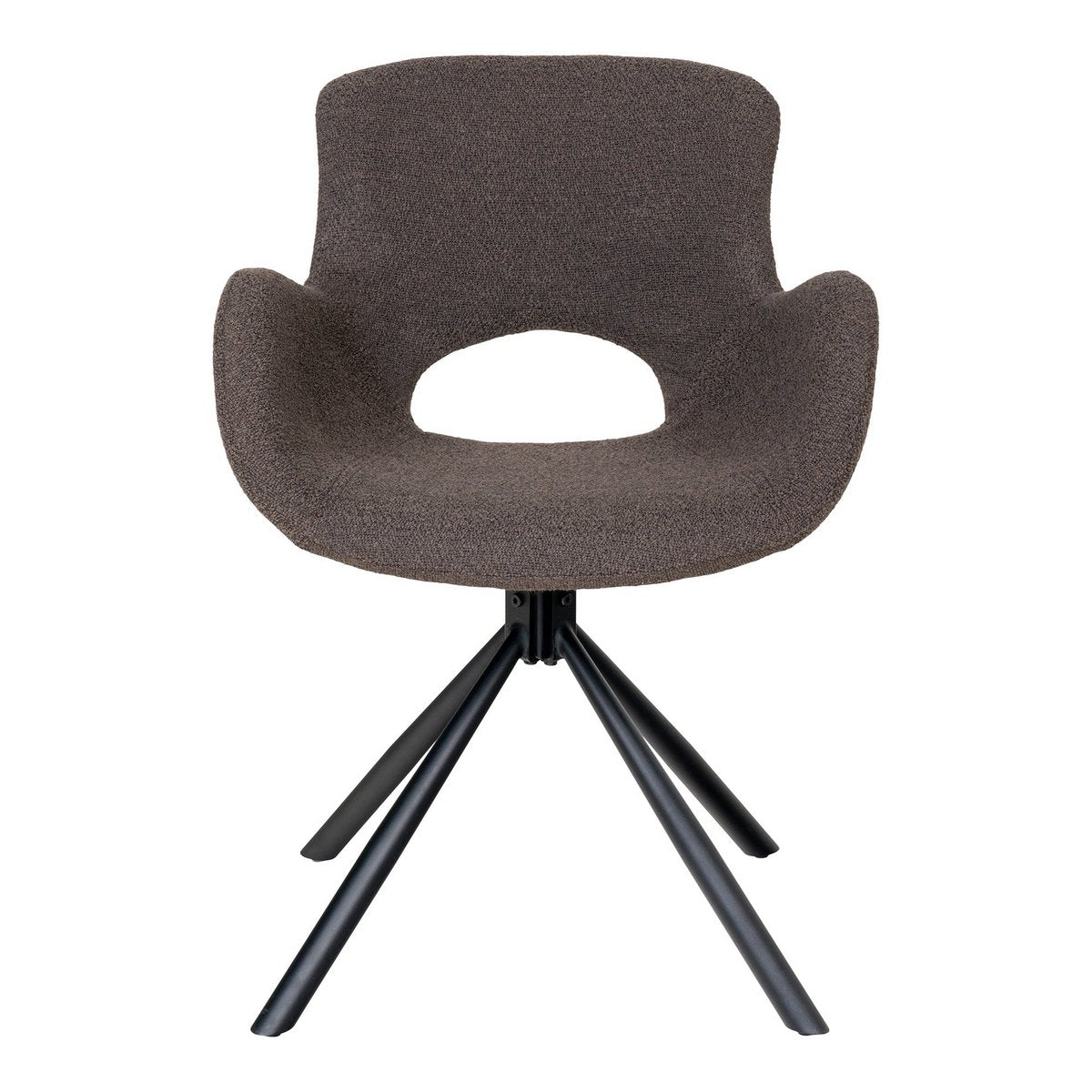 Amorim Dining Chair - Dining room chair, in bouclé mushroom swivel - Set of 2