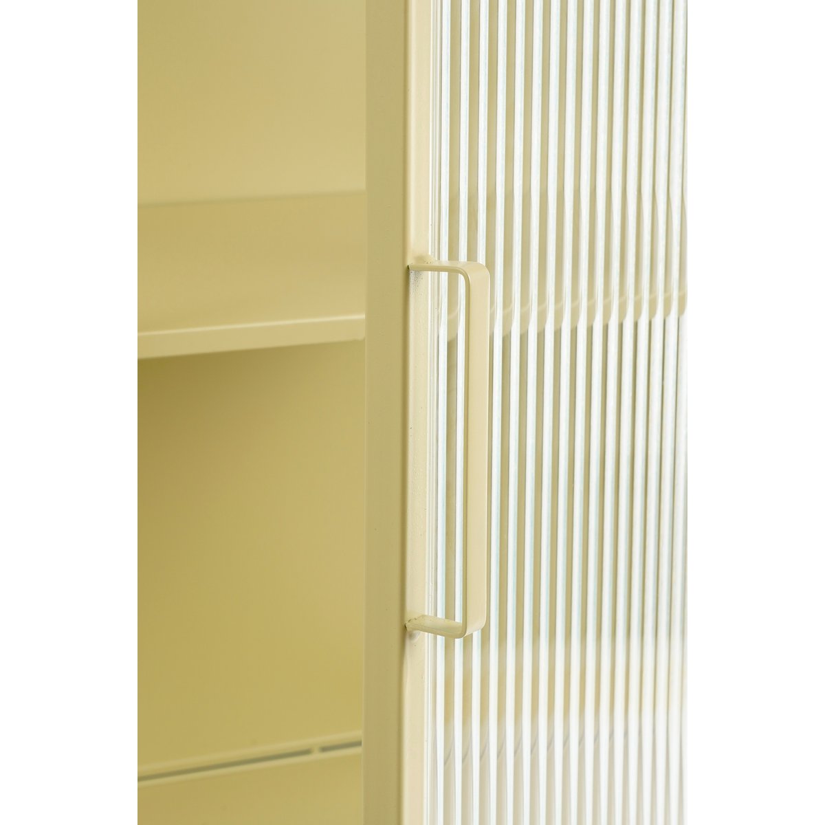 Clifton Opbergkast met Deuren - Beige, Metaal L38x 35xH90 |woon-meubel.nl