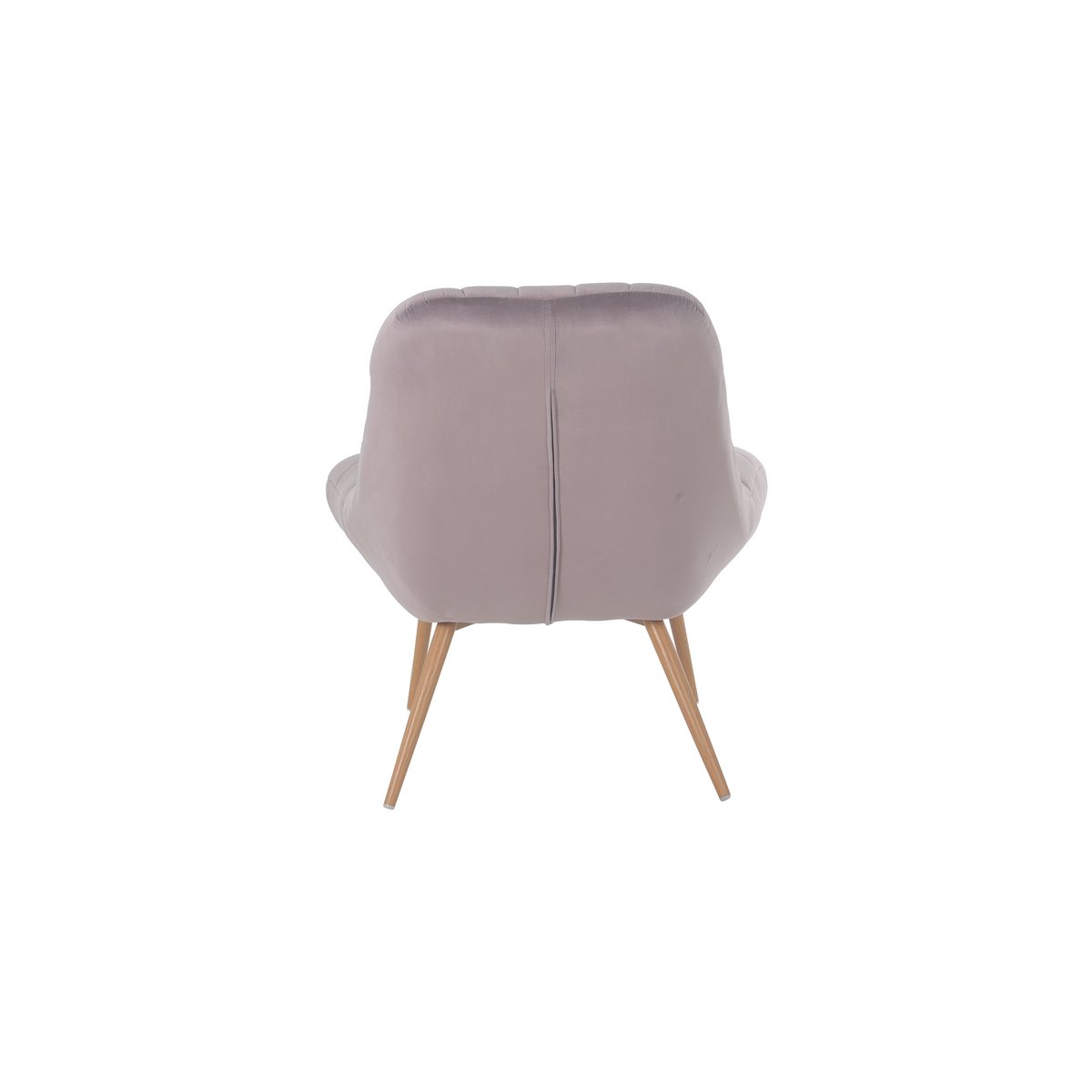 Fauteuil XXL fluweel roze metaal houtlook |woon-meubel.nl