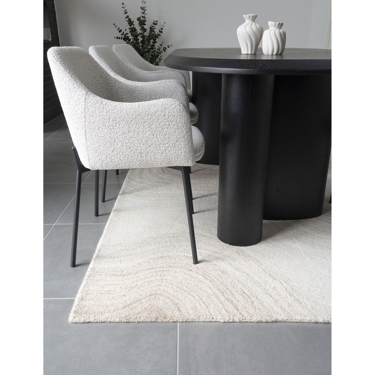 Vloerkleed Handgetuft Vloerkleed β Lichtbruin/Ivoor |woon-meubel.nl
