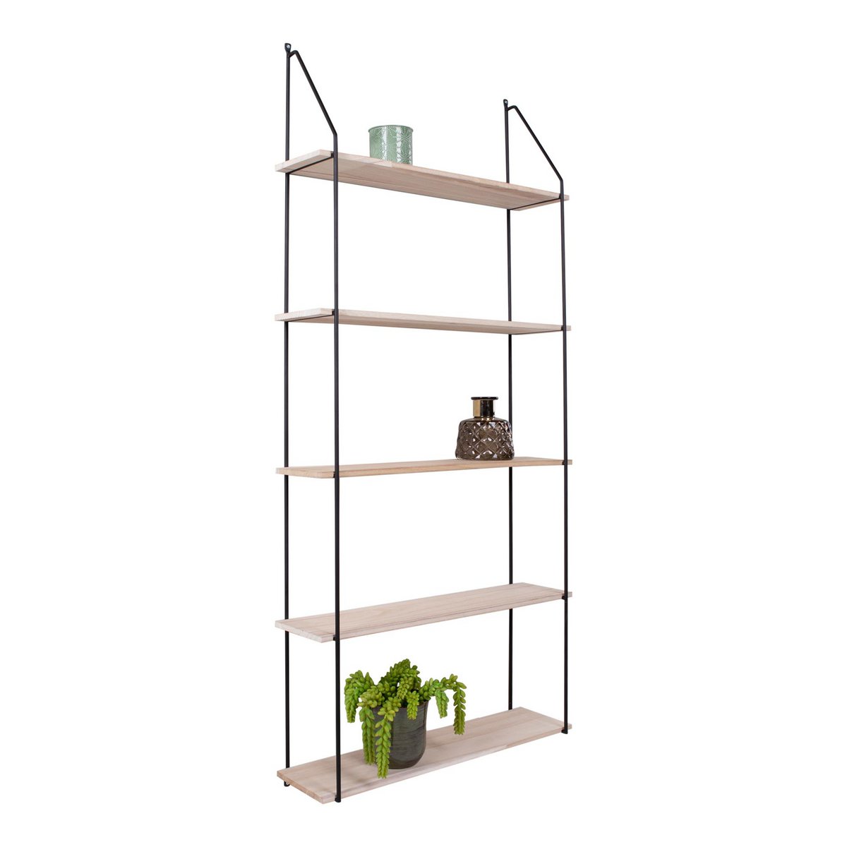 Wandrek met Houten Planken & Zwart Metaal | House Nordic | woon-meubel.nl