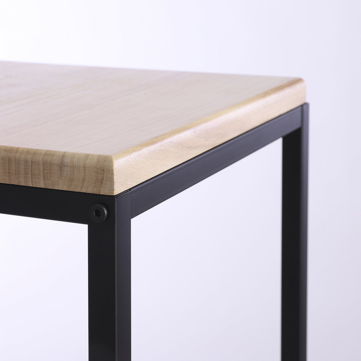 Table à plantes Oskar - L 35 x l 35 x H 81 cm - Bois, métal - Noir