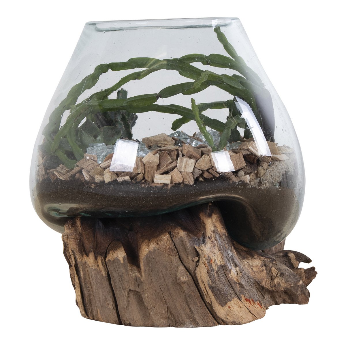 San Marino Waterdrop – Teakhout & Glazen Decoratie | woon-meubel.nl