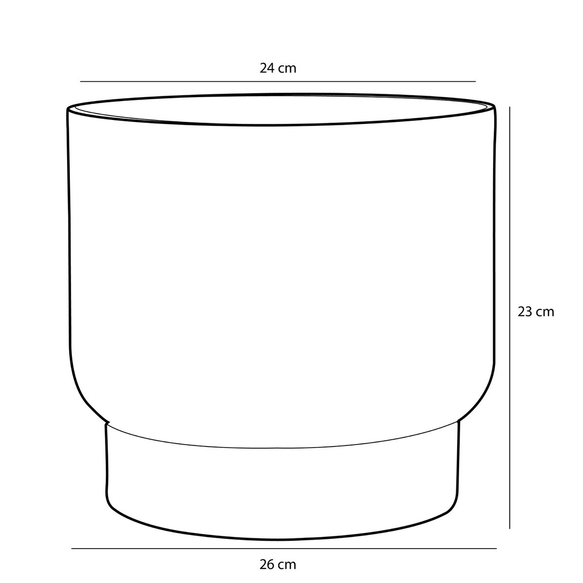 Thiago Flowerpot - H23 x Ø26 cm - Terracotta - Ochre
