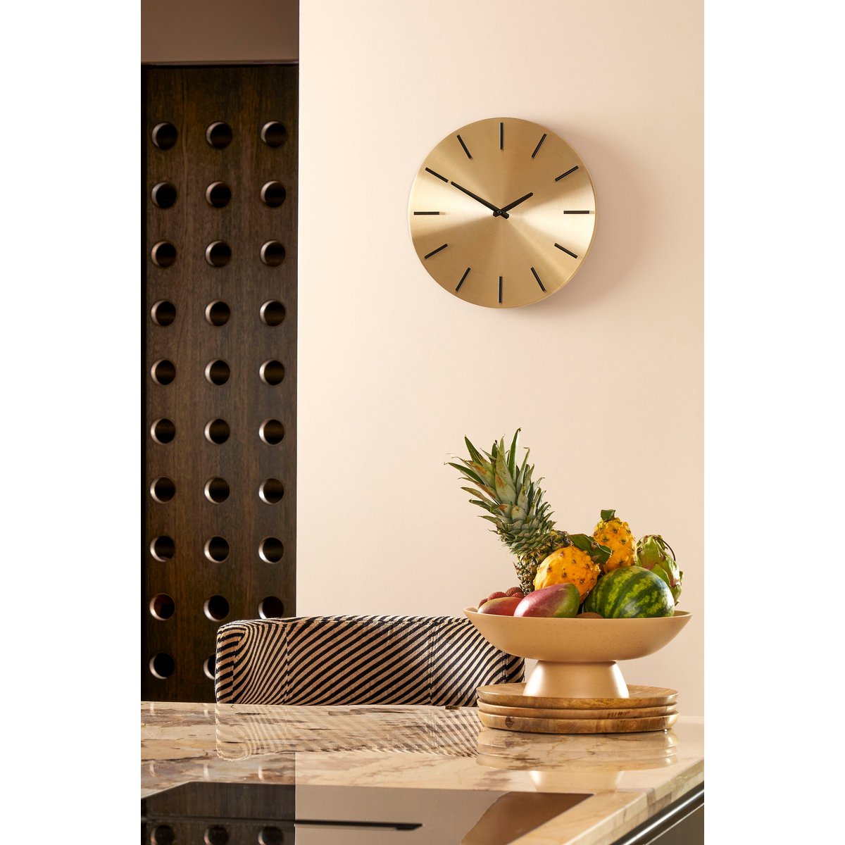 Brixen Wandklok - Ø36 cm - Goud |woon-meubel.nl