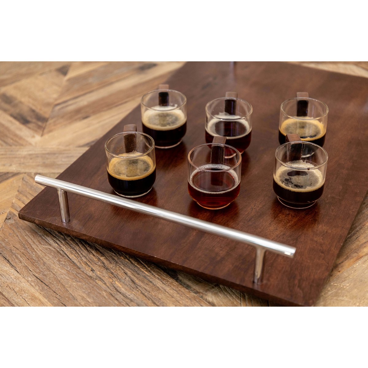 Koffiekopjes 80ml | Houten Handvat | Set van 6 | Minimalistisch Design |woon-meubel.nl
