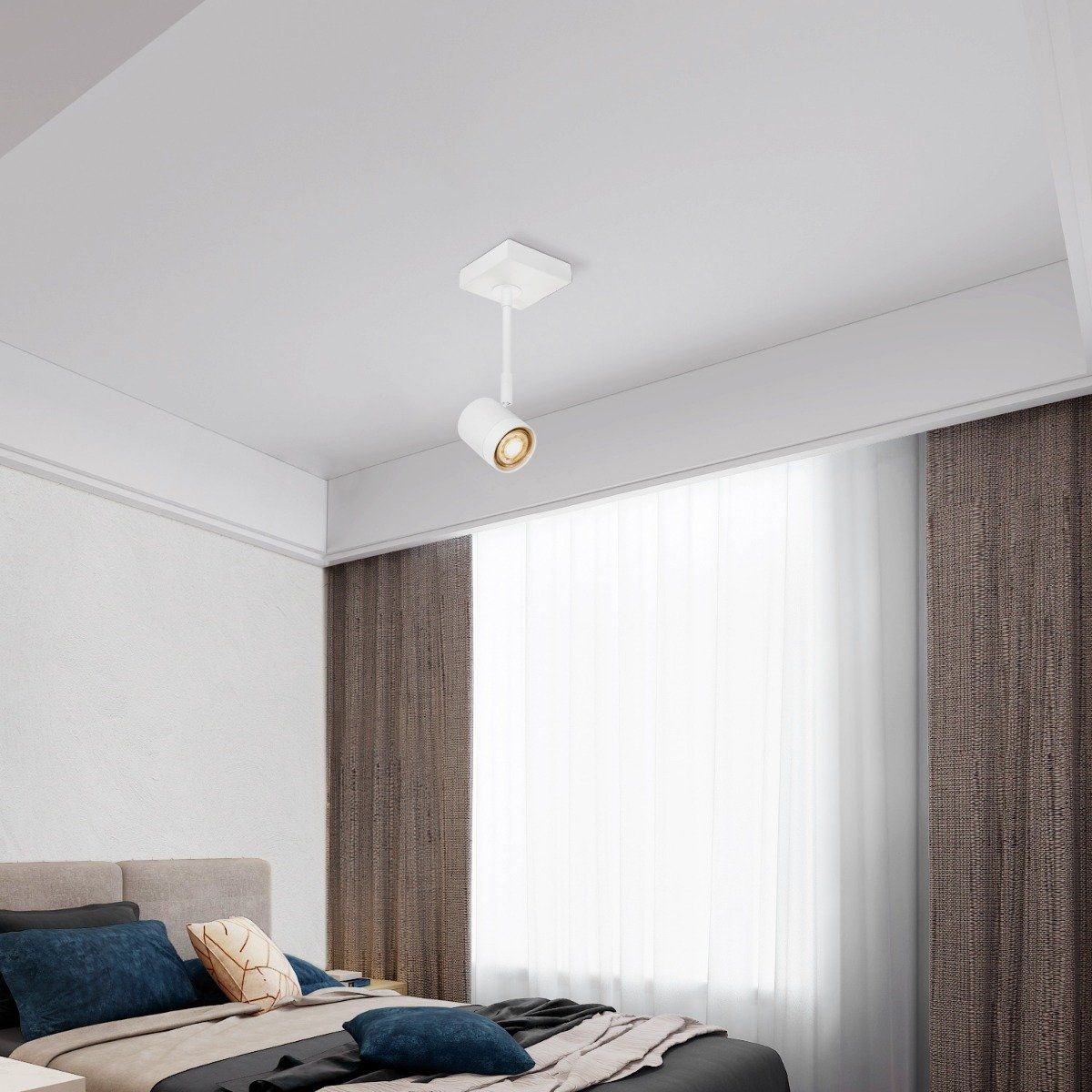 LED Surface-mounted spotlight Manu - incl. dimmable LED lamp - white