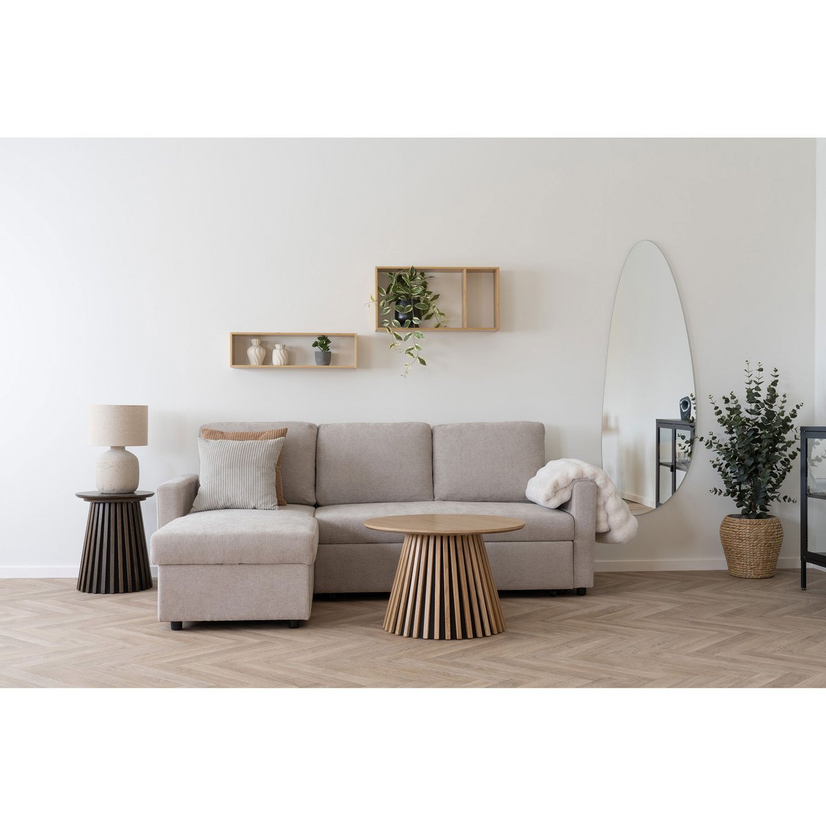 Ember Wandplank - Naturel, Bamboe, 70x15x35,5 cm