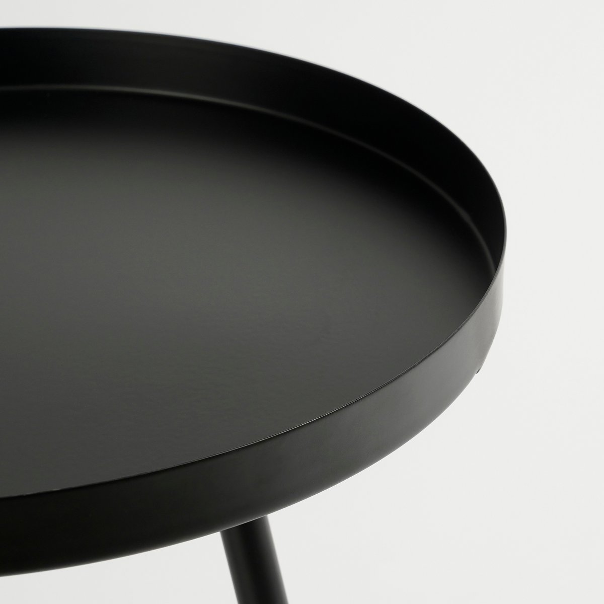 Table d'appoint Flores - H49 x Ø42 cm - Métal - Noir