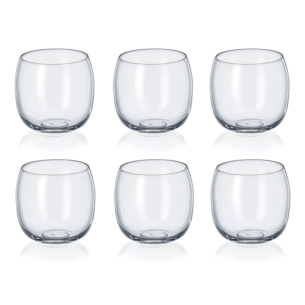 Lage Waterglazen Set van 6 – 485ml | Transparant Glas | Elegant Design |woon-meubel.nl