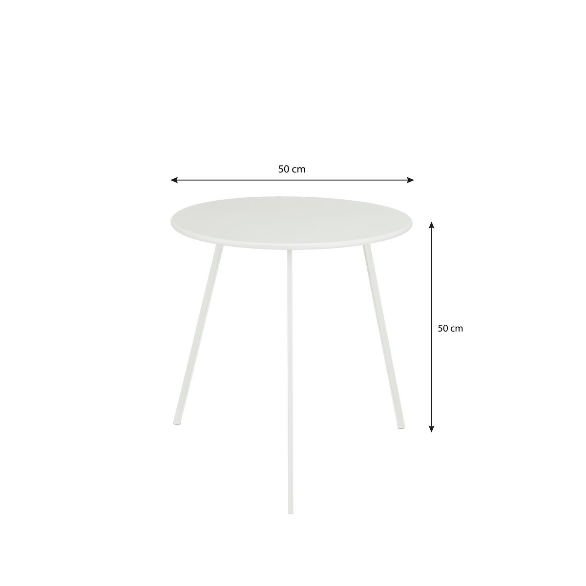 Seatle Bijzettafel Buiten Wit - Metaal |woon-meubel.nl