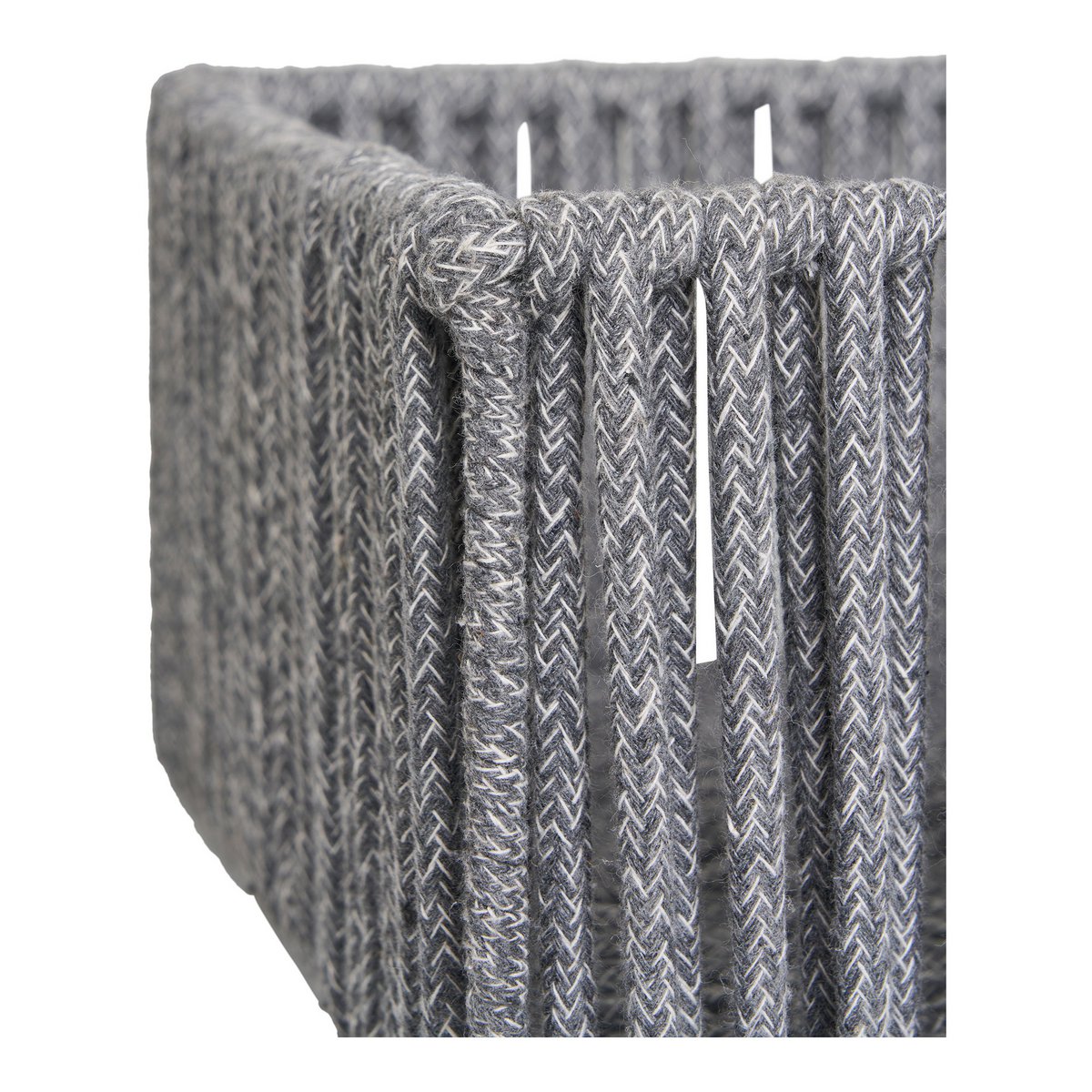 Set of 3 Storage Baskets Gray – Cotton & Metal – House Nordic