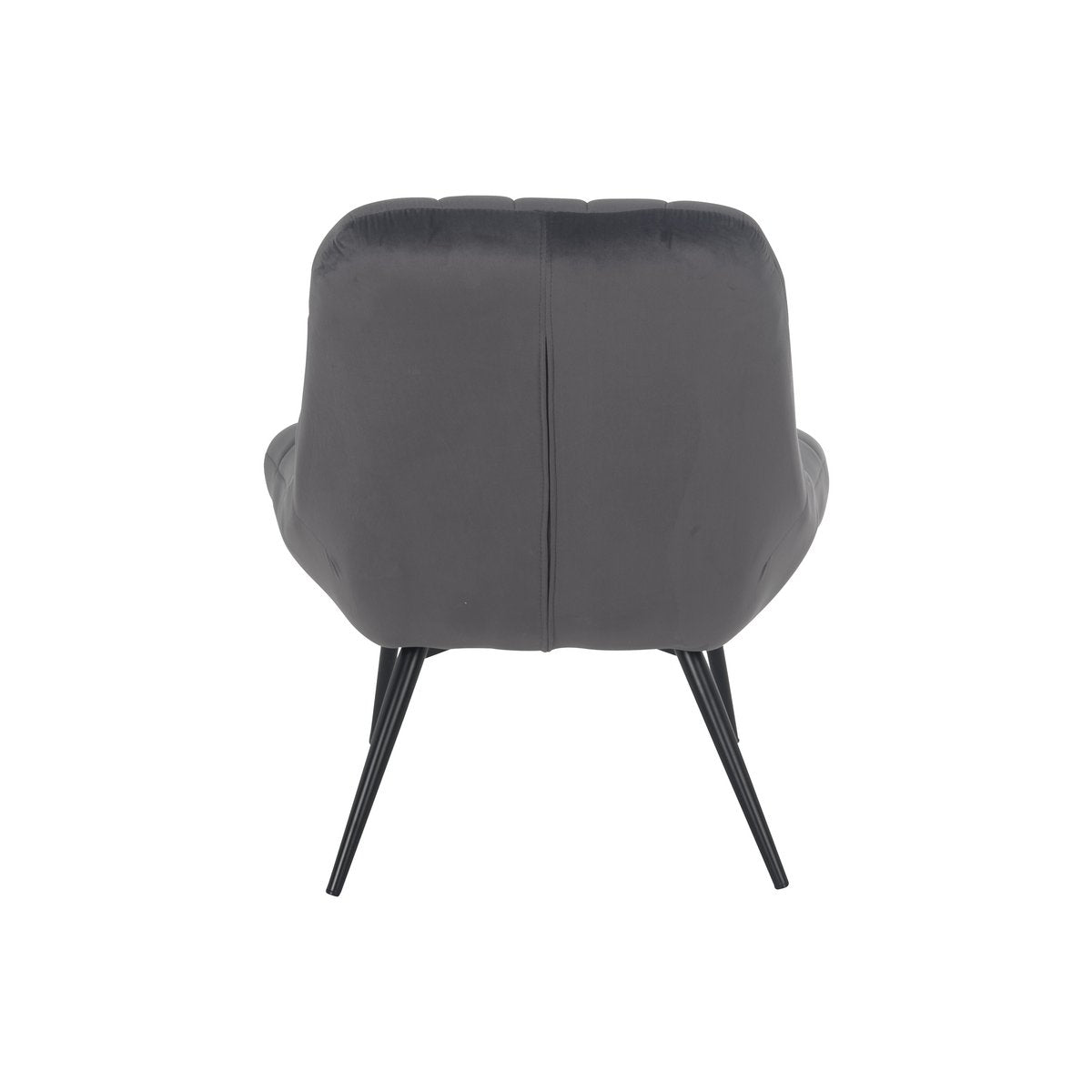 Fauteuil XXL fluweel grijs metaal zwart