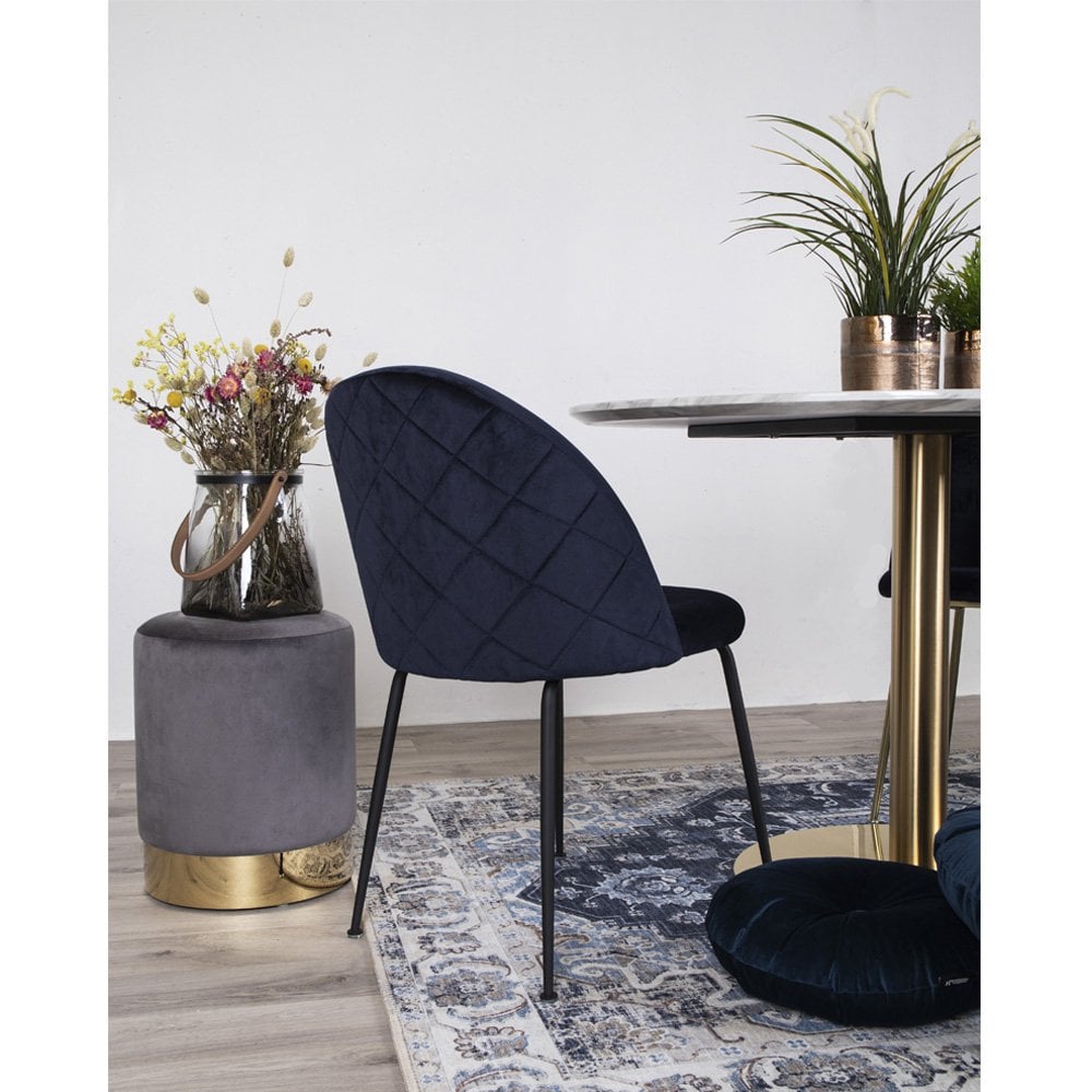 Gamby Pouf - Grey velvet, Ø34x43 cm