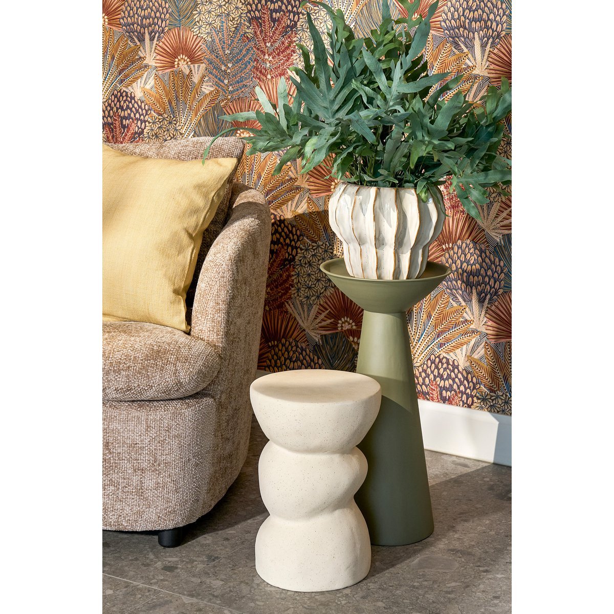 Chiel Bijzettafel  - Metaal - Groen |woon-meubel.nl