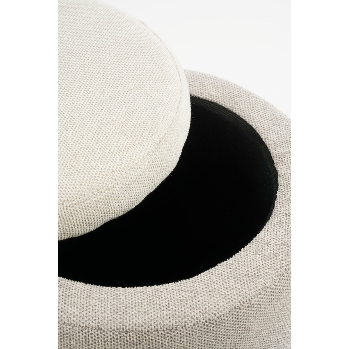 Storage pouf - H45 x Ø40 cm - Grey