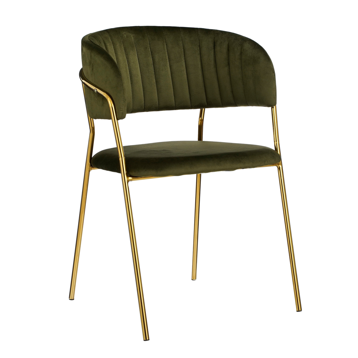 Moony Dining Chair - Velvet - Dark Green