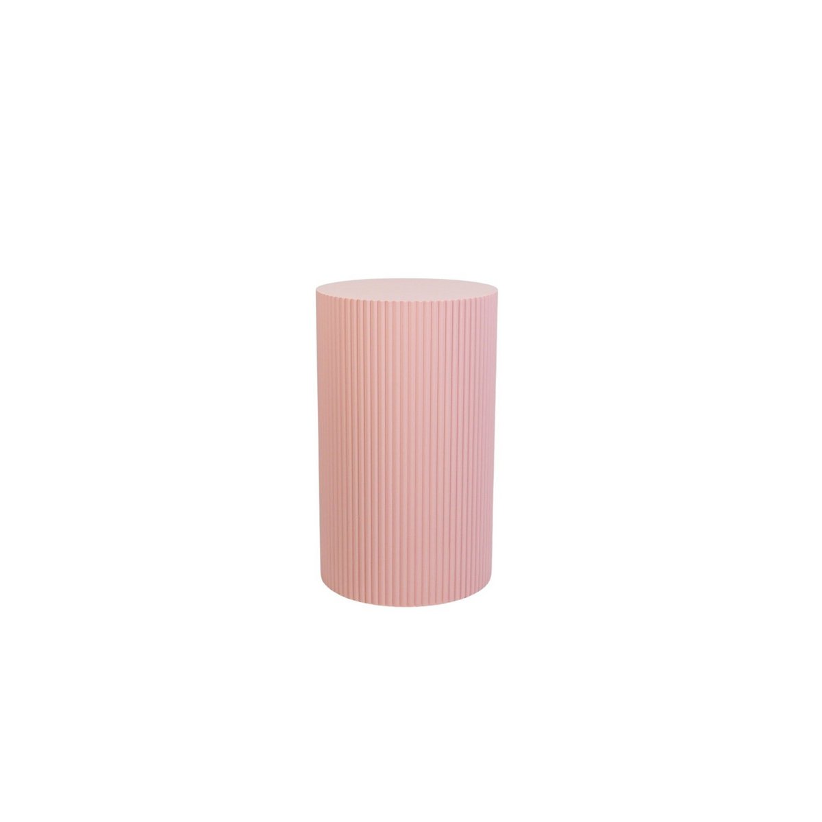 Side table/pillar - cylinder - MDF - light pink - 30x54cm