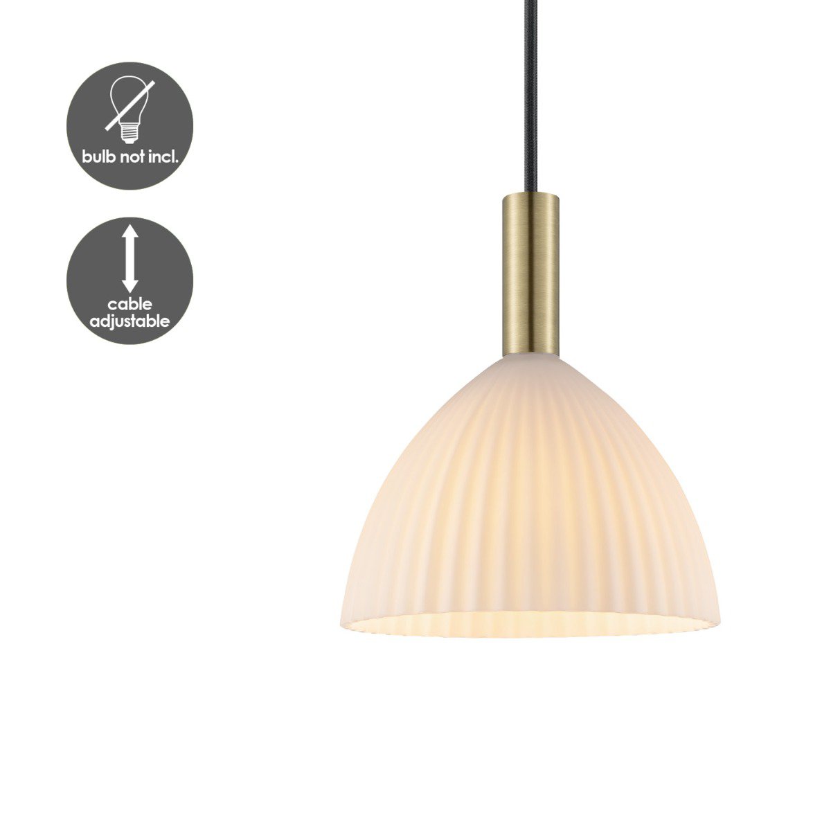 Hanging lamp Credo - Brass - 18x18x125cm