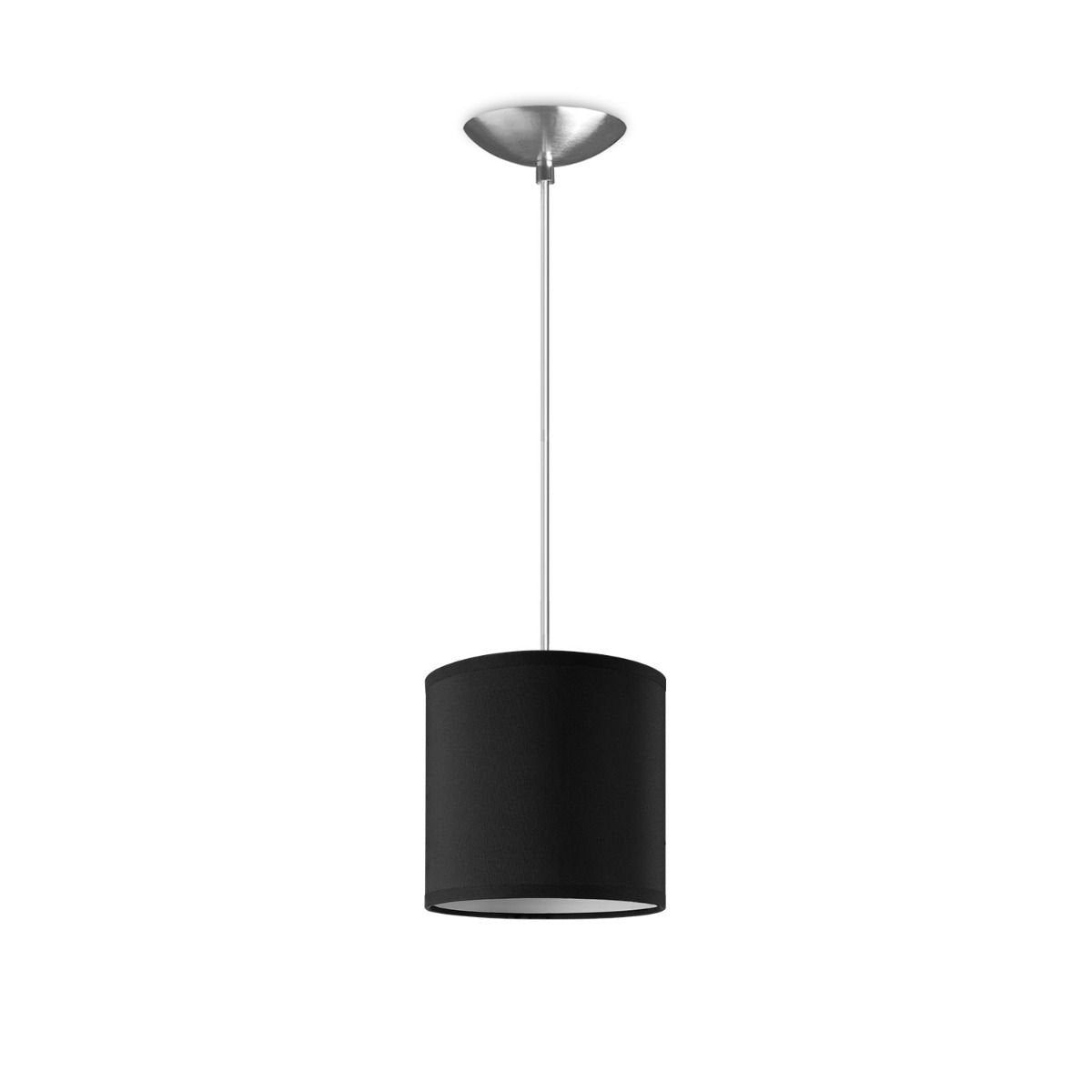 Hanglamp Bling met lampenkap, E27, zwart, 16cm | woon-meubel.nl