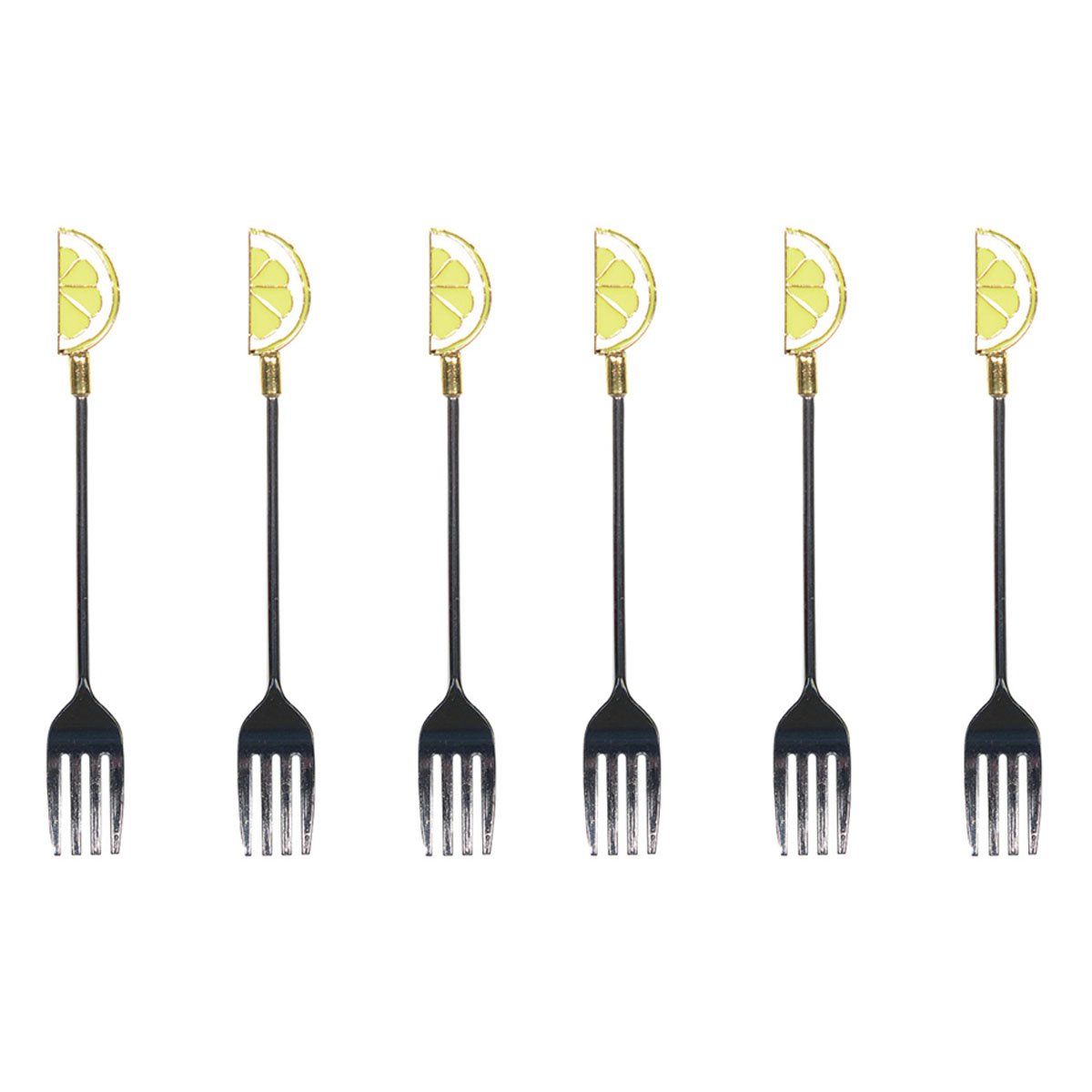 Set van 6 Citroen Dessertvorken – Aulica | Elegant en Verfijnd