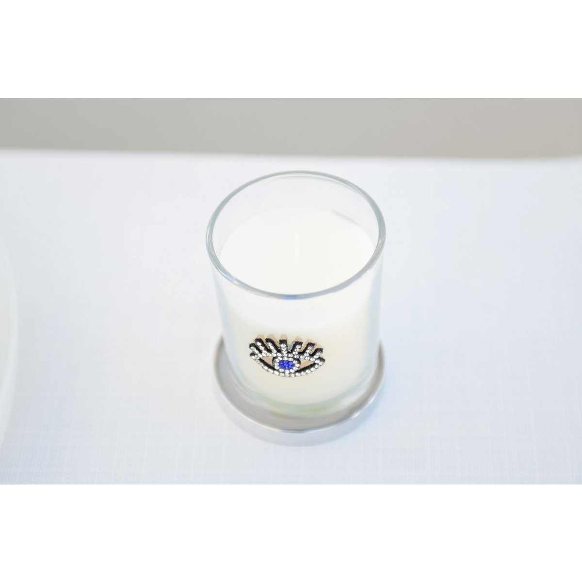 Zilveren Geurkaars met Patchouli – Oogsymbool