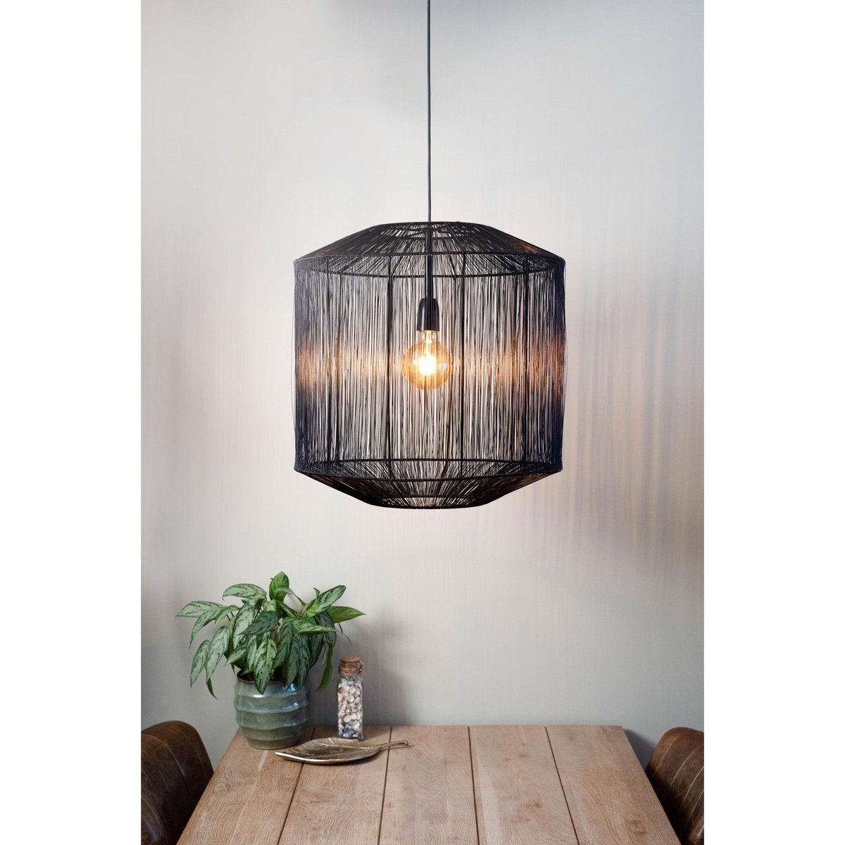 Pendant lamp SENNA matt black Ø50x54cm
