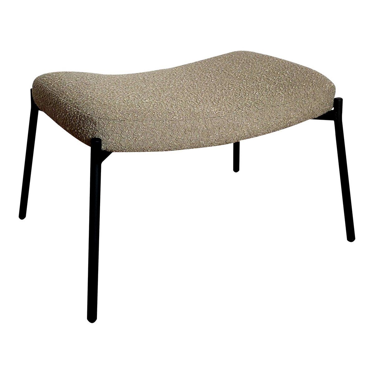 Glasgow Footrest - Footrest in bouclé, brown