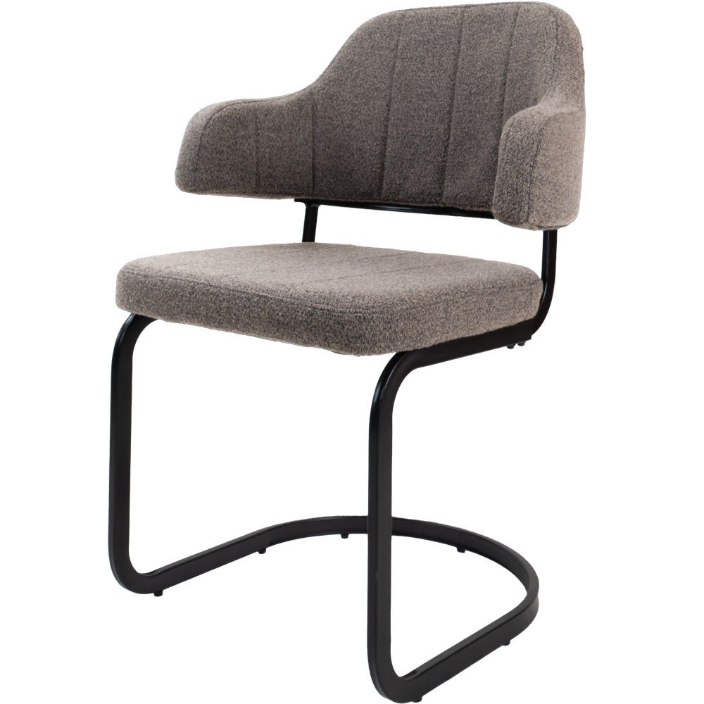 Eetkamerstoel Eros Brown bouclé |woon-meubel.nl