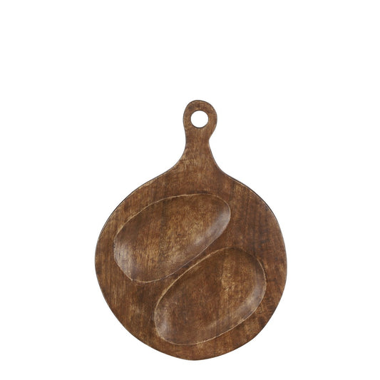 Planche à Tapas Broda - L30 x l40 cm - Bois de manguier - Marron foncé