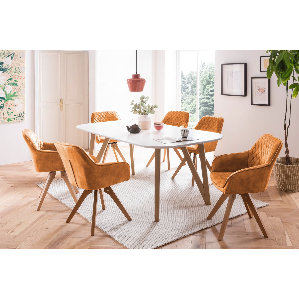 Eetgroep 180x90 cm 5-delige eetgroep van SalesFever |woon-meubel.nl
