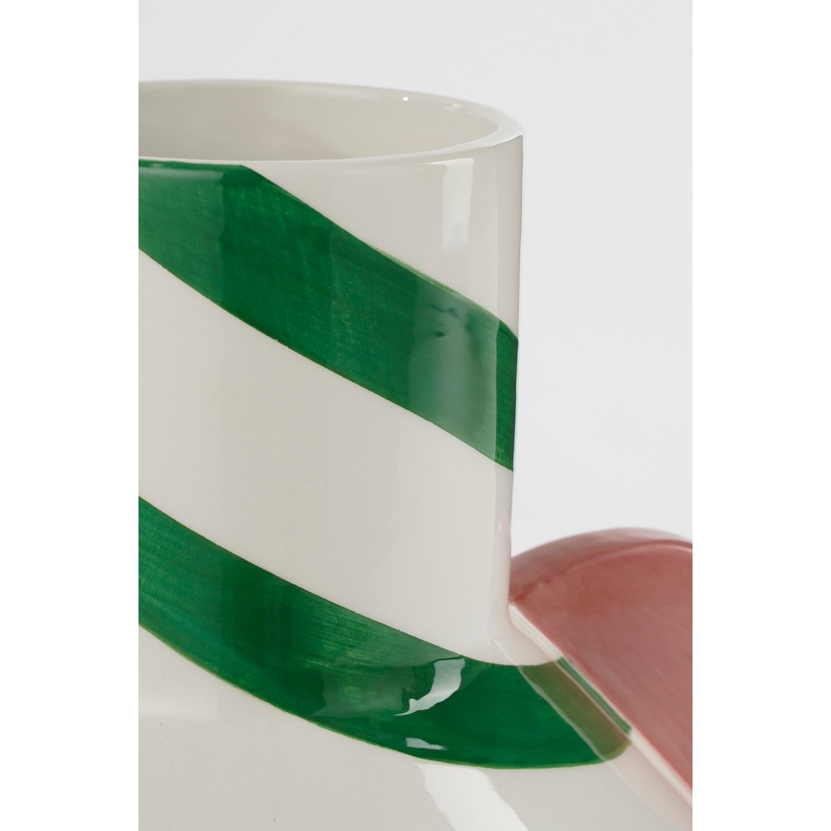 Vase Stratt - H28 x Ø22 cm - Céramique - Vert