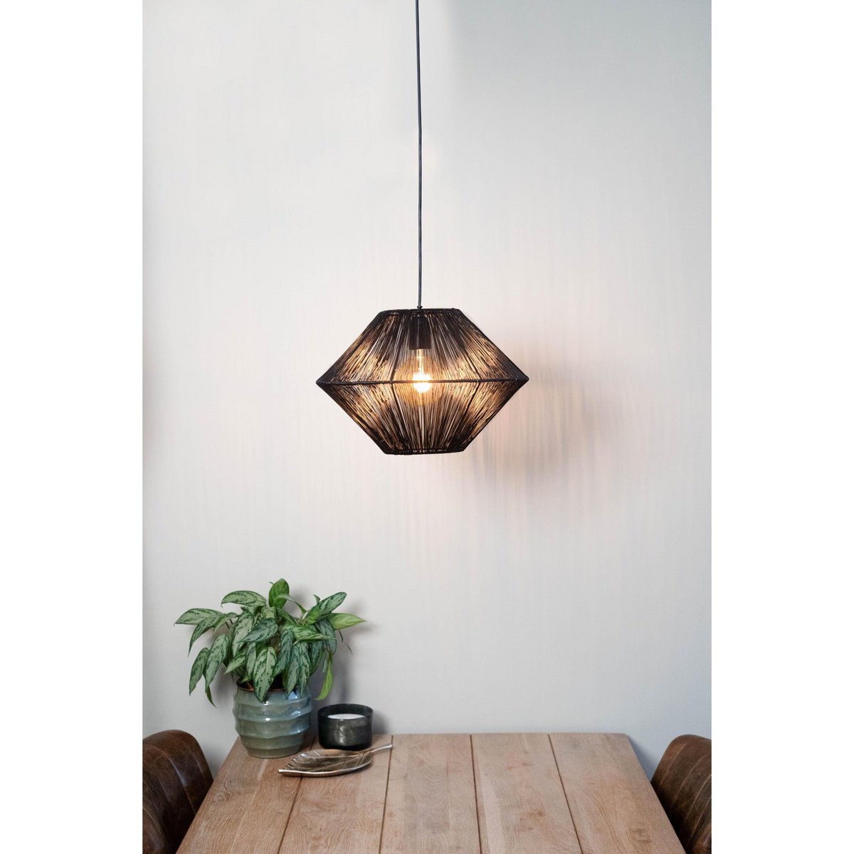 Hanglamp Modern mat zwart Ø40x27cm |woon-meubel.nl