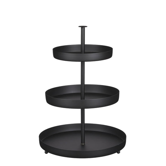 Etagère 3 niveaux - H44 x Ø30 cm - Noir
