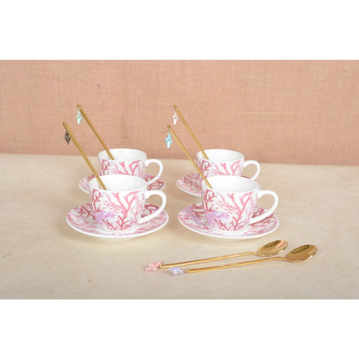 Set van 6 Gouden Lepels Bout Squalgarters Multicolor |Aulica