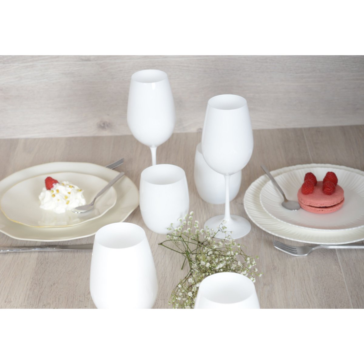 Aulica Dessertbord Rosa Wit – Ø20 cm – Porselein |woon-meubel.nl