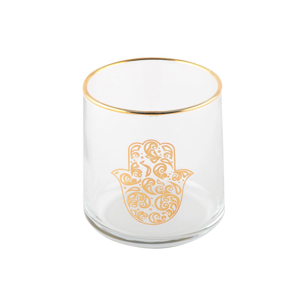 Waterglazen – Set van 4 – Fatma Hand Design met Goud