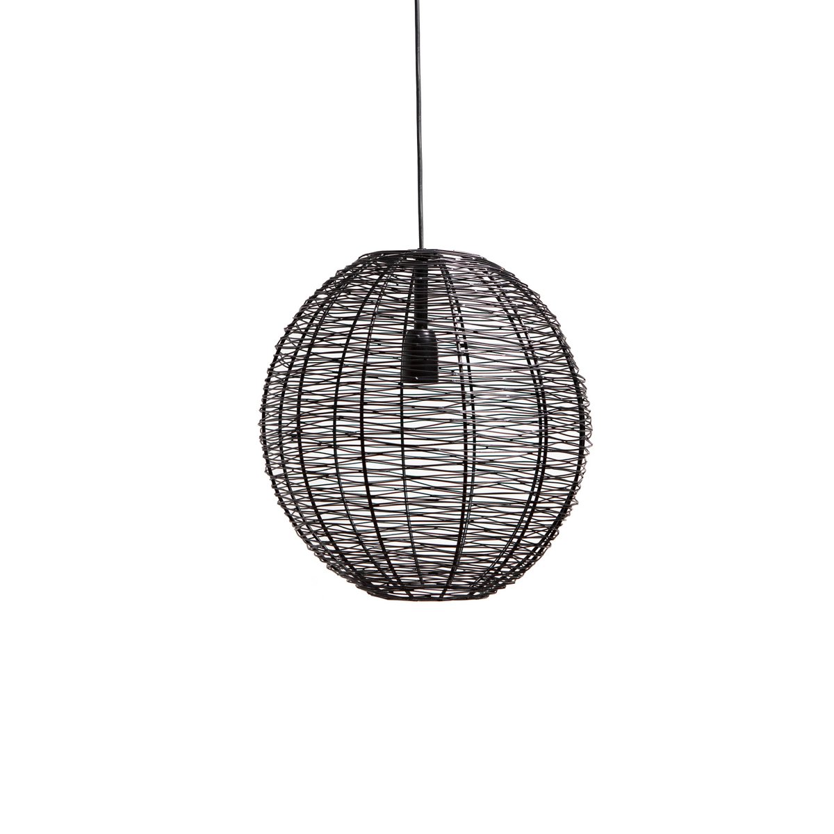 Pendant lamp NATHAN matt black Ø45x45cm