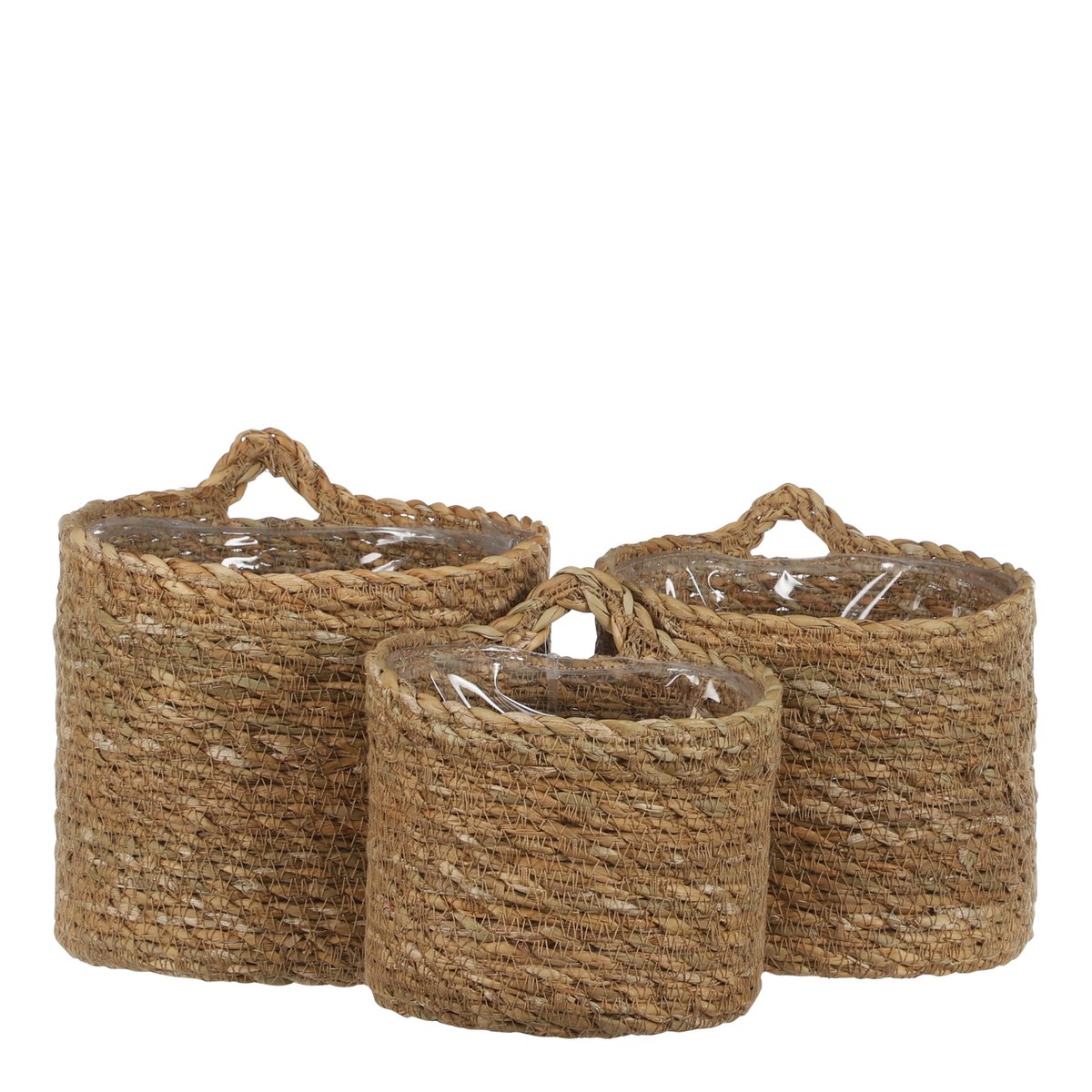 Atlantic Hangende Bloempot - Lichtbruin - Set van 3 |woon-meubel.nl