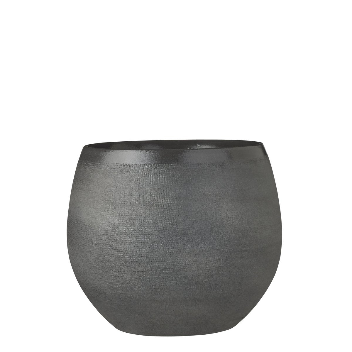 Douro Bloempot - H25 x Ø29 cm - Terracotta - Donkergrijs