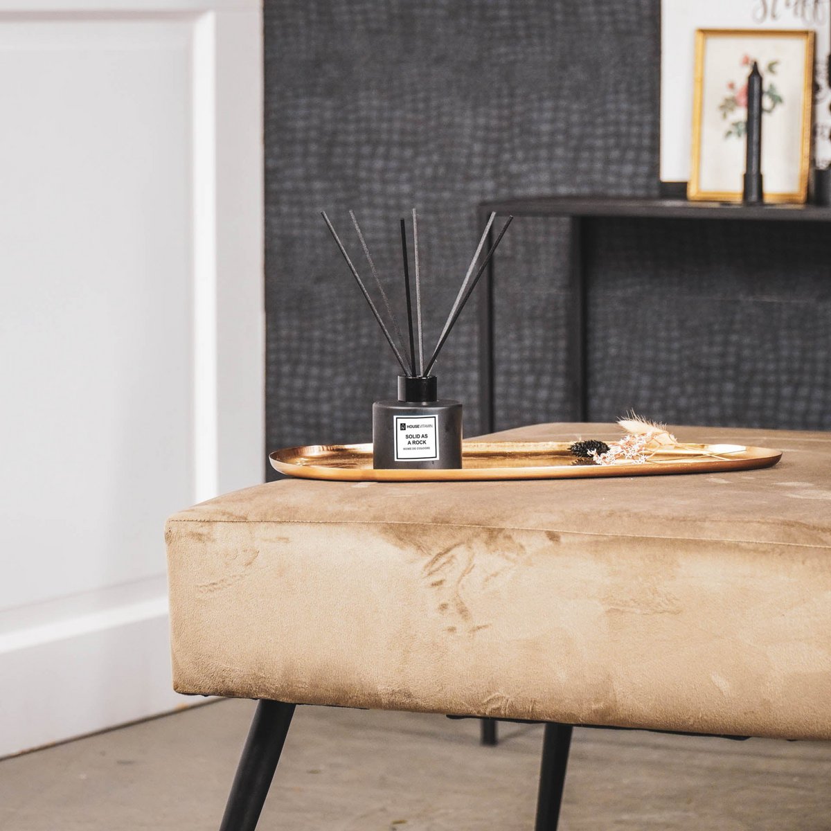 Reed diffuser - Glass/fiber - 100 ml - Solid as stone